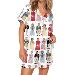Jane Austen Silky Satin Pajama Set
