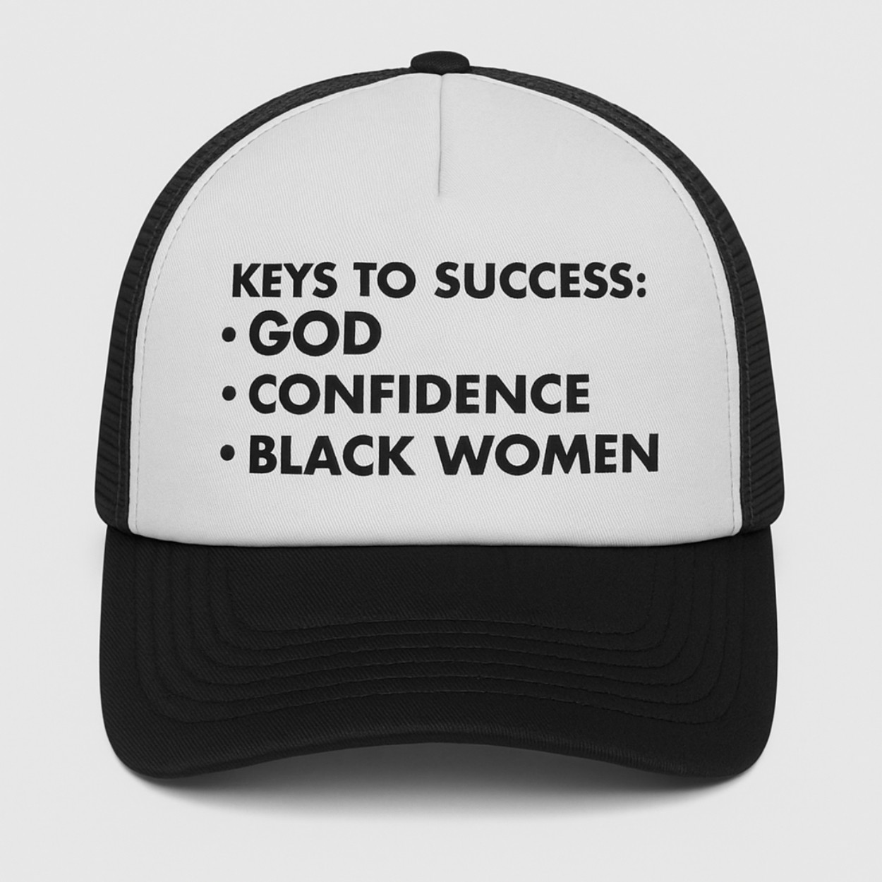 Keys To Success God Confidence Black Women Hat