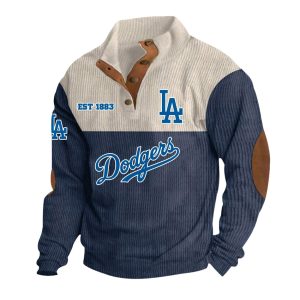 LA Dodgers EST 1883 Stand Up Collar Sweatshirt
