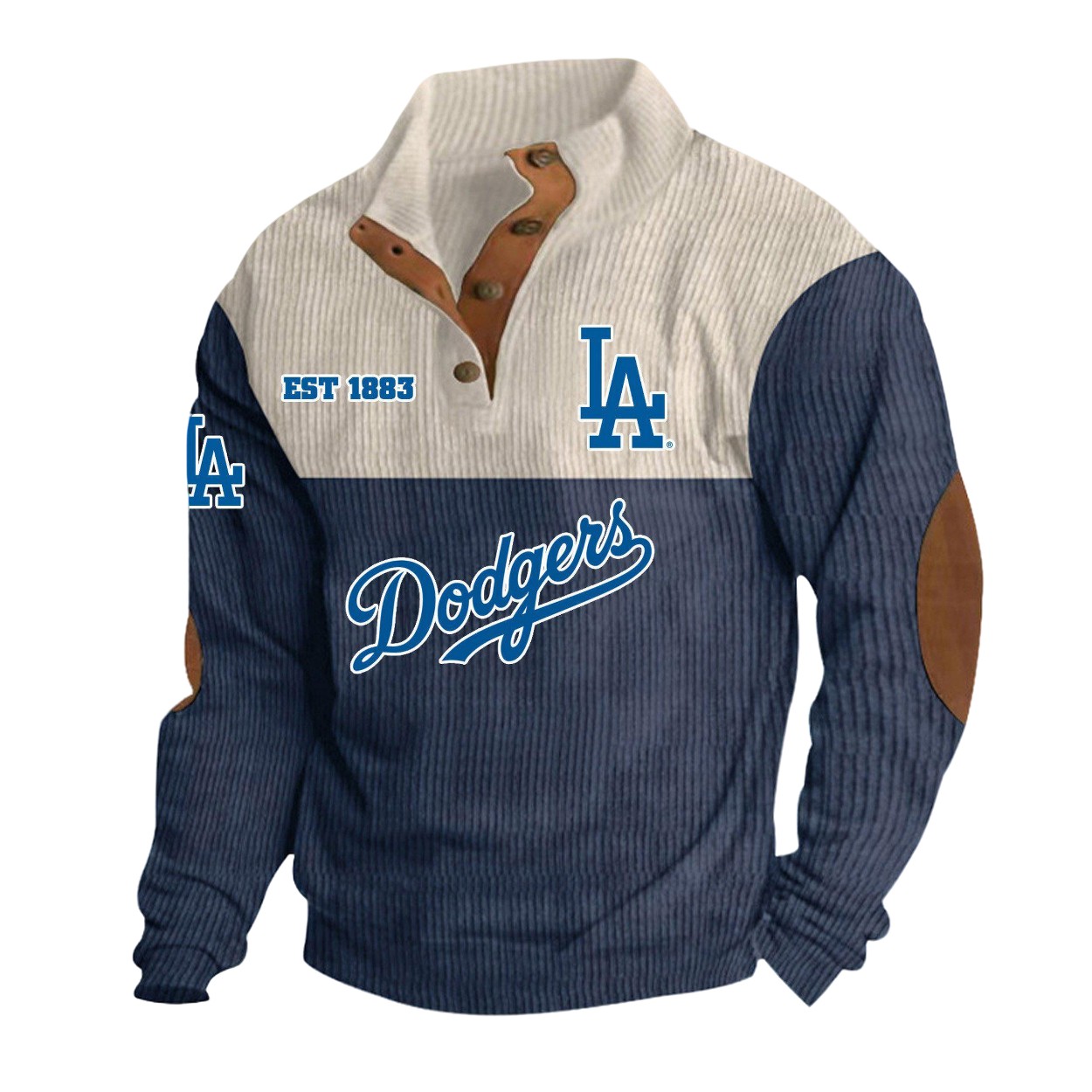 LA Dodgers EST 1883 Stand Up Collar Sweatshirt LA Dodgers EST 1883 Stand Up Collar Sweatshirt