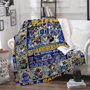 LA Rams 90th Anniversary 1936 2026 Blanket
