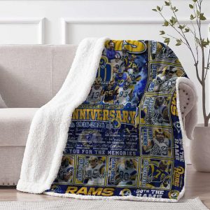 LA Rams 90th Anniversary 1936 2026 Blanket