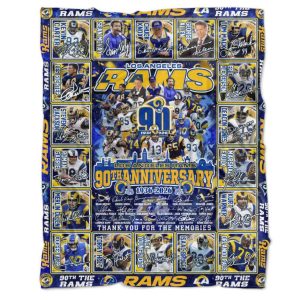 LA Rams 90th Anniversary 1936 2026 Blanket