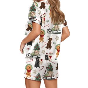 Labrador Retriever Christmas Silky Satin Pajama Set
