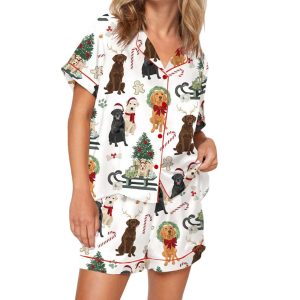 Labrador Retriever Christmas Silky Satin Pajama Set