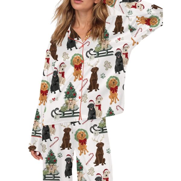 Labrador Retriever Christmas Silky Satin Pajama Set