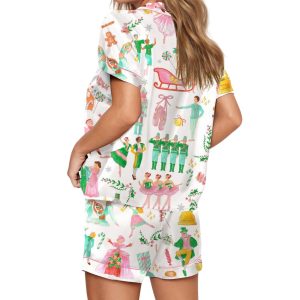 Lovely Nutcracker Christmas Silky Satin Pajama Set