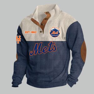 NY Mets EST 1962 Stand Up Collar Sweatshirt