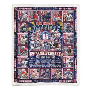 New England Patriots 65th Anniversary 1960 2025 Blanket