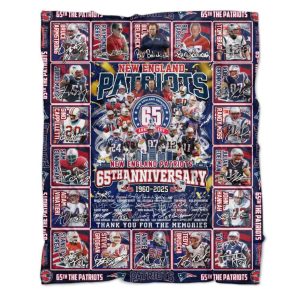 New England Patriots 65th Anniversary 1960 2025 Blanket