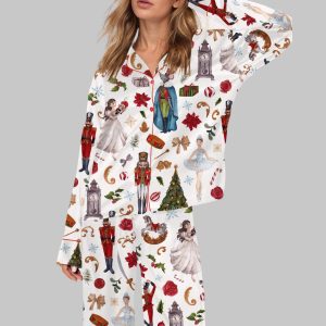 Nutcracker Christmas Silky Satin Pajama Set