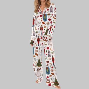 Nutcracker Christmas Silky Satin Pajama Set