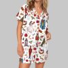 Christmas In New York Silky Satin Pajama Set