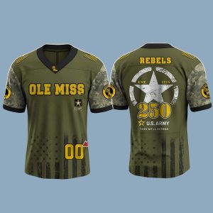 Ole Miss Rebels x US Army 250th Birthday Celebration Jersey