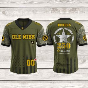 Ole Miss Rebels x US Army 250th Birthday Celebration Jersey