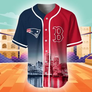 Patriots x Red Sox Boston Baseball Jersey