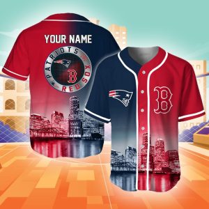 Patriots x Red Sox Boston Baseball Jersey