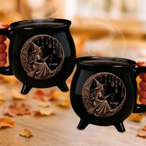 Personalized Moonlit Witch Magic Cauldron Coffee Mug