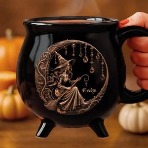 Personalized Moonlit Witch Magic Cauldron Coffee Mug