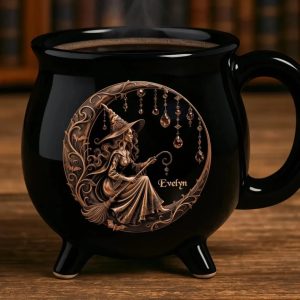 Personalized Moonlit Witch Magic Cauldron Coffee Mug