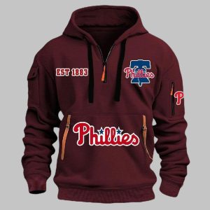 Phillies EST 1883 Quarter Zip Hoodie