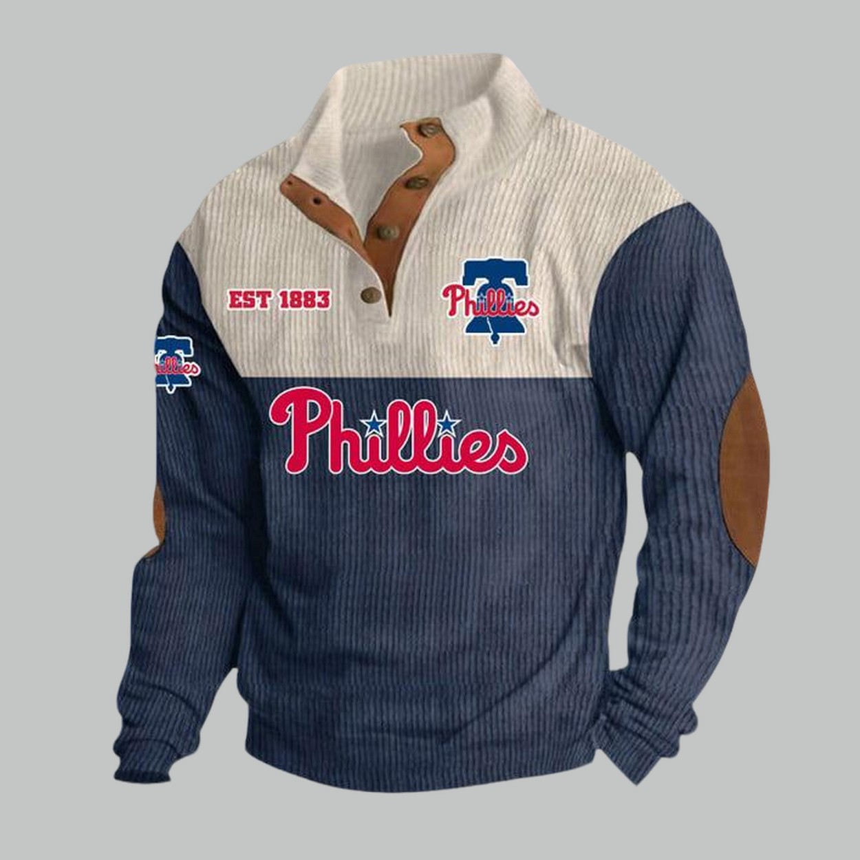 Phillies EST 1883 Stand-Up Collar Sweatshirt Phillies EST 1883 Stand-Up Collar Sweatshirt