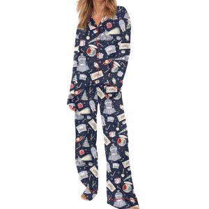 Polar Express Christmas Silky Satin Pajama Set
