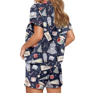 Polar Express Christmas Silky Satin Pajama Set