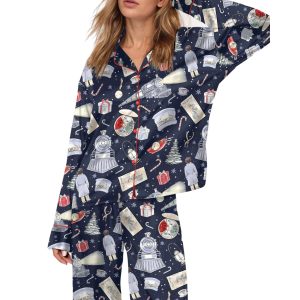 Polar Express Christmas Silky Satin Pajama Set
