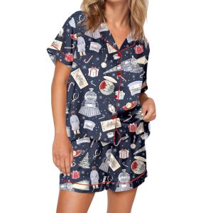 Polar Express Christmas Silky Satin Pajama Set