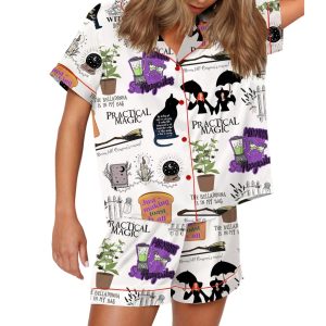 Practical Magic Witches Silky Satin Pajama Set