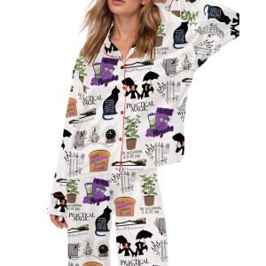 Practical Magic Witches Silky Satin Pajama Set