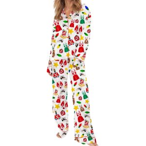 Radio City Rockettes Christmas Spectacular Silky Satin Pajama Set