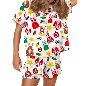 Radio City Rockettes Christmas Spectacular Silky Satin Pajama Set