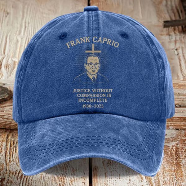 Retro Frank Caprio Justice Without Compassion Is Incomplete Print Baseball Cap