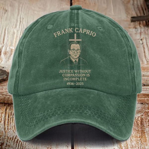 Retro Frank Caprio Justice Without Compassion Is Incomplete Print Baseball Cap