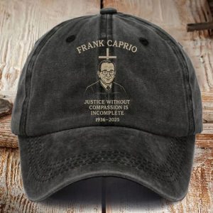 Retro Frank Caprio Justice Without Compassion Is Incomplete Print Baseball Cap