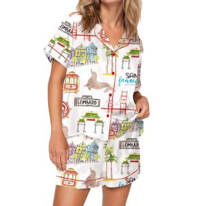 San Francisco Silky Satin Pajama Set