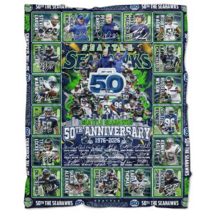 Seahawks 50th Anniversary 1976 2026 Special Blanket