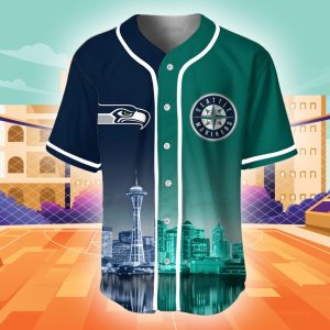 Seahawks x Mariners Seattle Baseball Jersey
