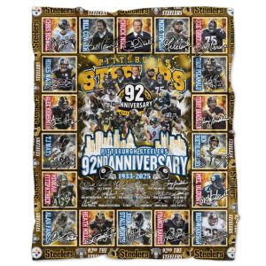 Steelers 92th Anniversary 1933 2025 Blanket
