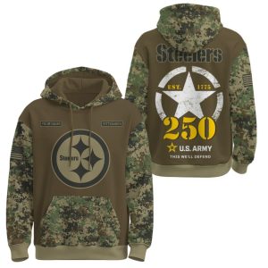 Steelers US Army 250th Birthday Hoodie