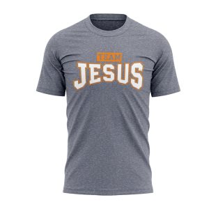 Tennessee Football Team Jesus Grey T shirt 2