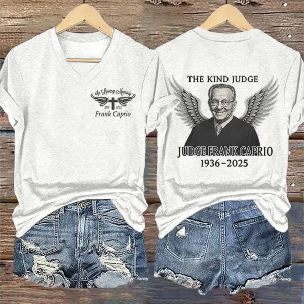 The Kind Judge Judge Frank Caprio 1936-2025 Print V-Neck T-shirt
