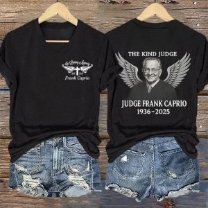 The Kind Judge Judge Frank Caprio 1936-2025 Print V-Neck T-shirt