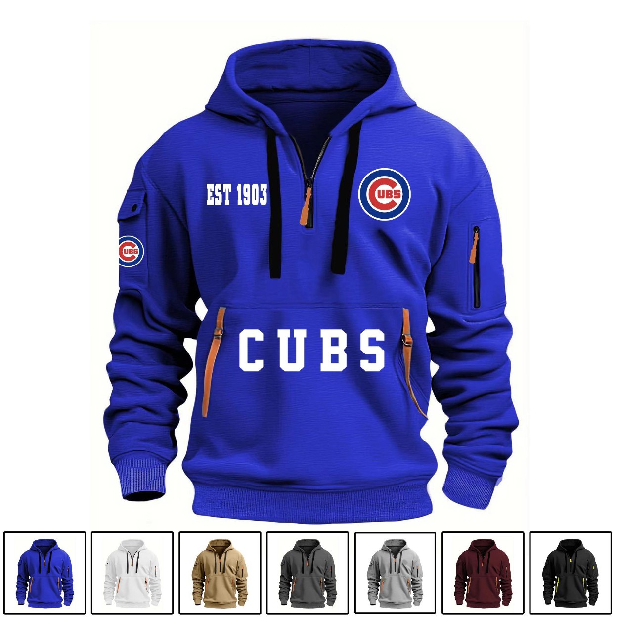 2025 Cubs EST 1903 Quarter Zip Hoodie 2025 Cubs EST 1903 Quarter Zip Hoodie