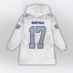Allen 17 Buffalo Football Unisex Blanket Hoodie