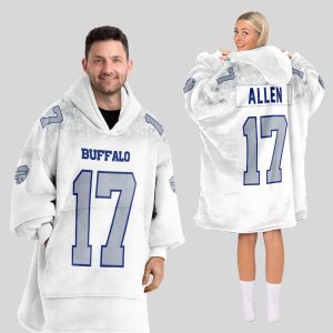 Allen 17 Buffalo Football Unisex Blanket Hoodie