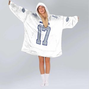 Allen 17 Buffalo Football Unisex Blanket Hoodie