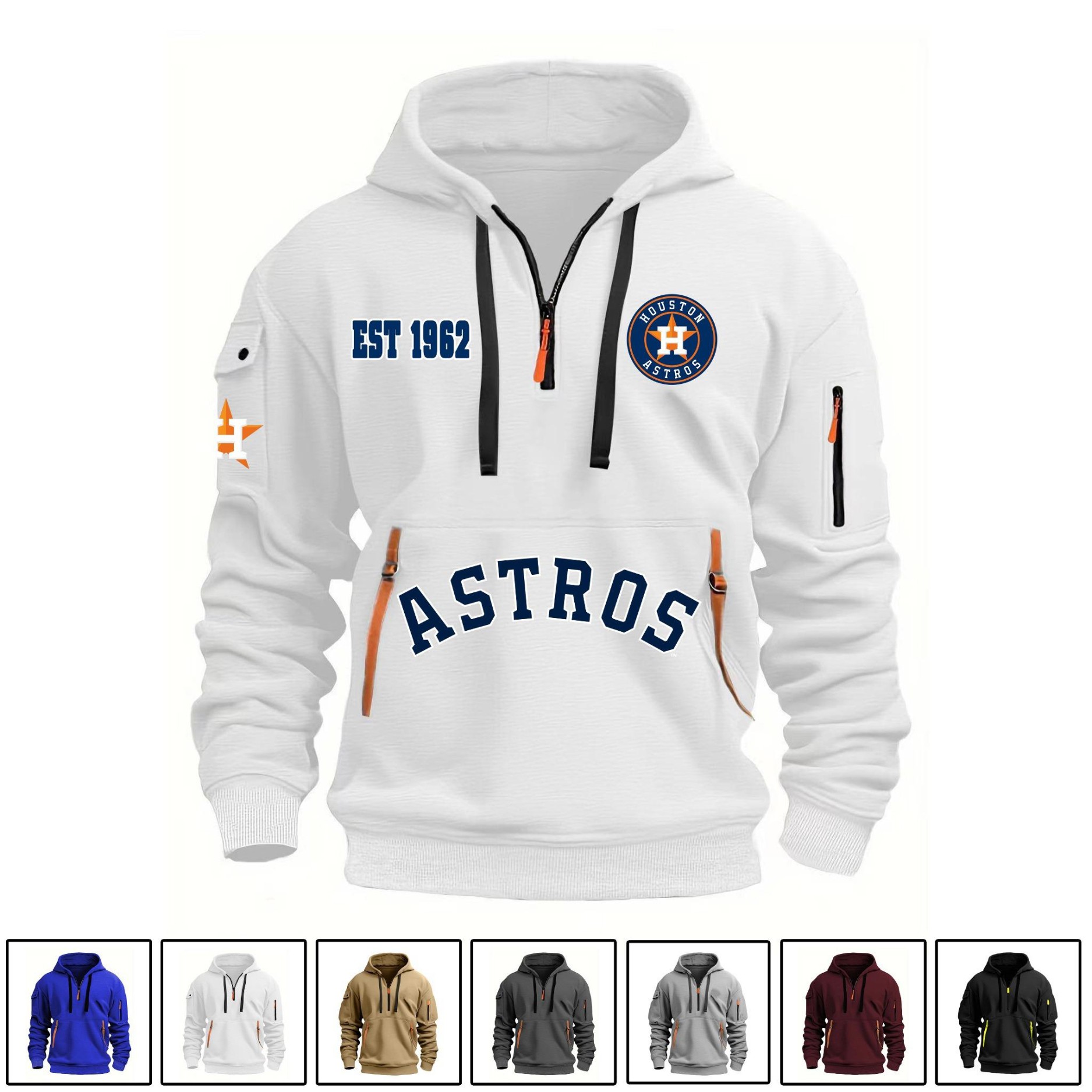 Astros EST 1962 Quarter Zip Hoodie Astros EST 1962 Quarter Zip Hoodie